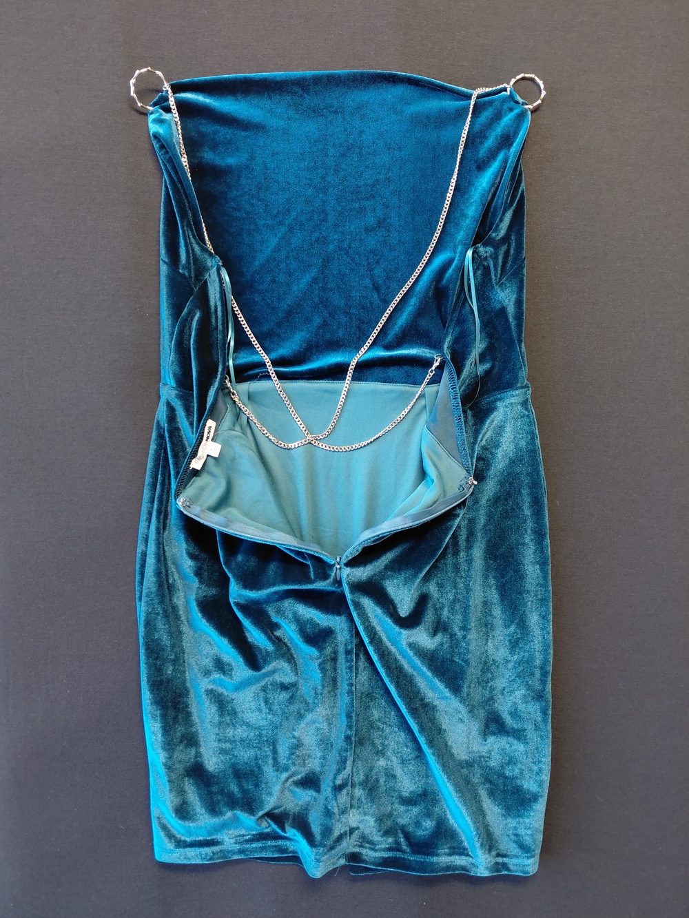 New Fashion Nova Bringing Glory Velvet Mini Dress Size Large - Picture 7 of 7